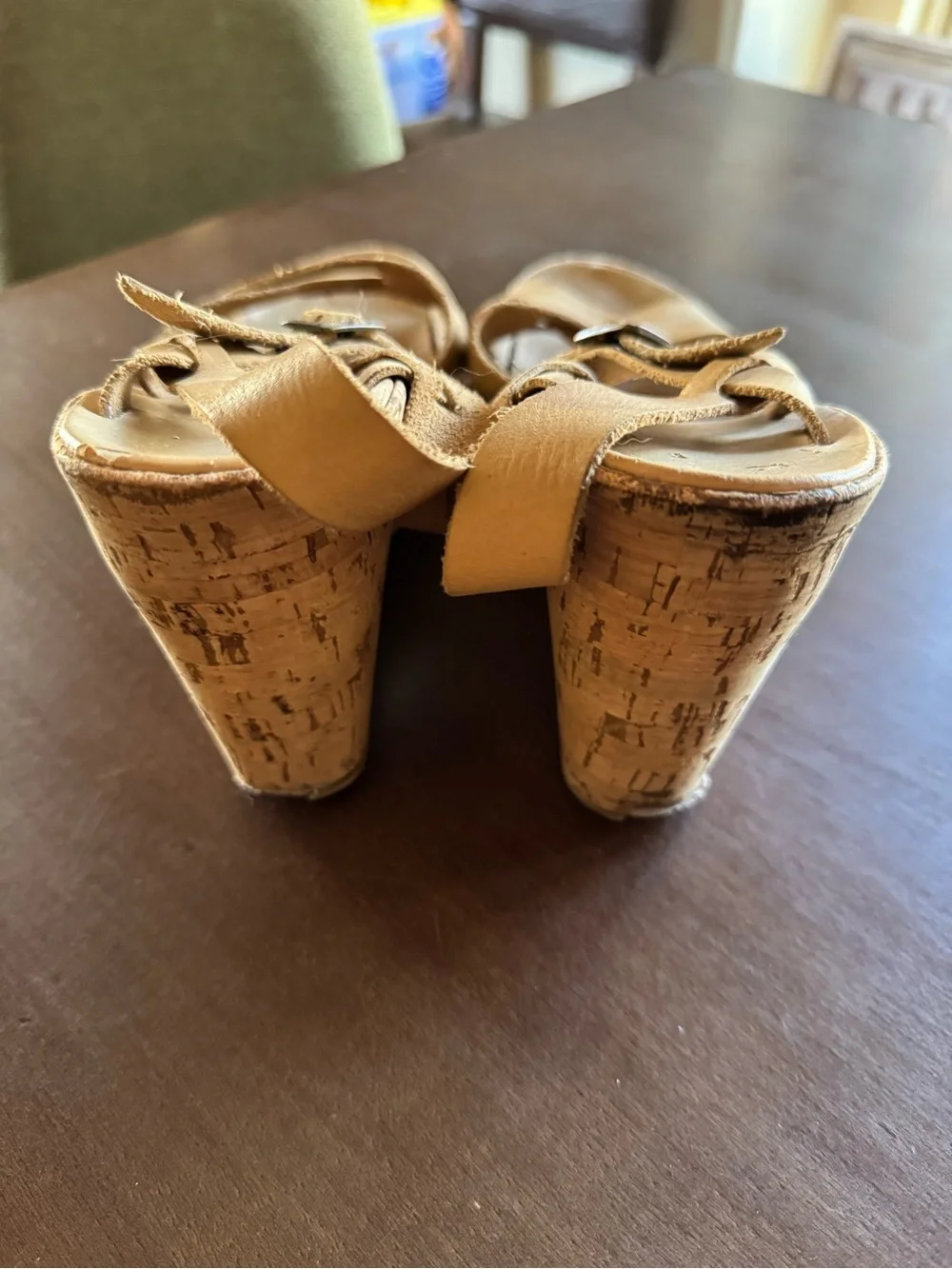 Kork-Ease Tan Cork Wedge Sandals